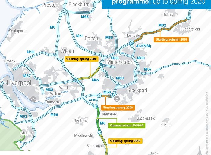 Highways England using contraflows to speed up North West motorway ...