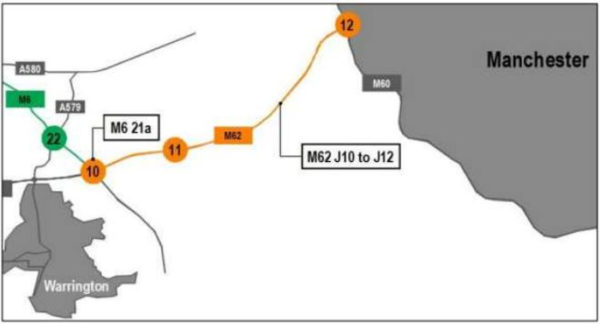 Highways England begins latest phase of M62 smart motorway upgrade ...