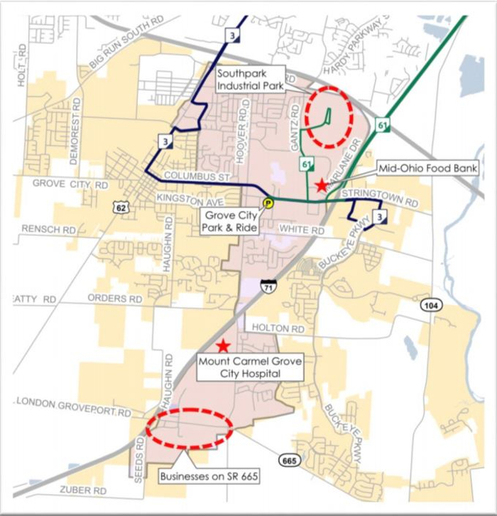 Cota Bus Route Map