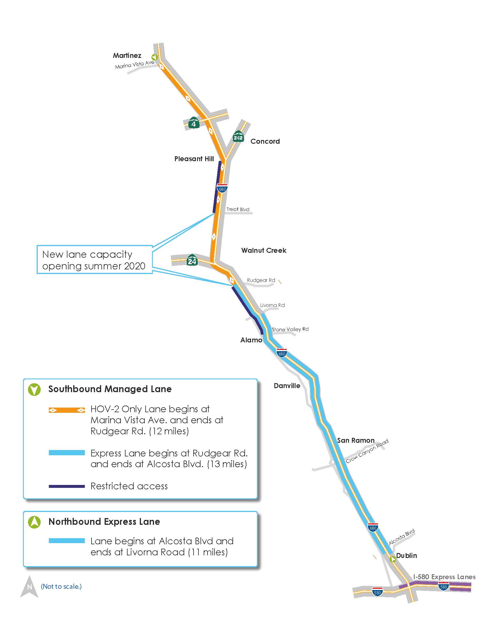 New carpool lane on I-680, California, opens a year ahead of schedule ...