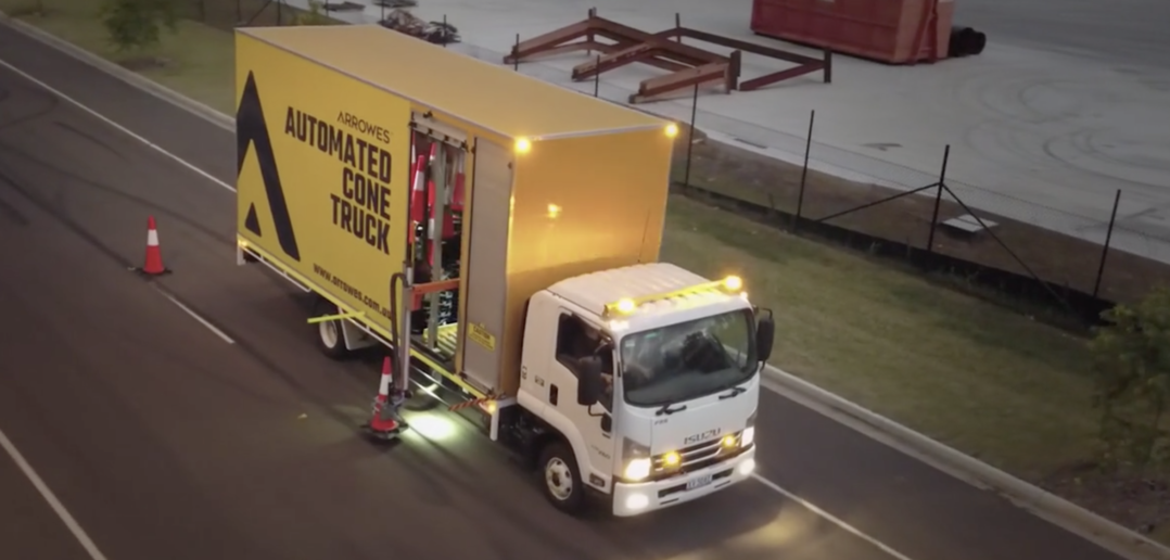 Video Automated Cone Laying Truck Shows Strong Results In Trial